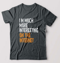 Load image into Gallery viewer, Internet Funny T-Shirt for Men-Steel grey-Ektarfa.online
