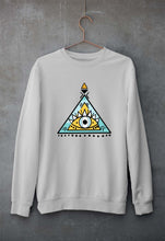 Load image into Gallery viewer, Psychedelic Triangle eye Unisex Sweatshirt for Men/Women-Grey Melange-Ektarfa.online
