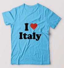 Load image into Gallery viewer, I Love Italy T-Shirt for Men-Light Blue-Ektarfa.online
