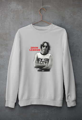 John Lennon Unisex Sweatshirt for Men/Women-Grey Melange-Ektarfa.online