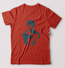 Load image into Gallery viewer, Bruce Lee T-Shirt for Men-S(38 Inches)-Brick Red-Ektarfa.online
