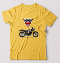 Load image into Gallery viewer, Triumph Motorcycles T-Shirt for Men-S(38 Inches)-Golden Yellow-Ektarfa.online

