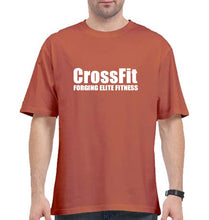 Load image into Gallery viewer, CrossFit Oversized T-Shirt for Men-Coral-Ektarfa.online
