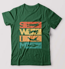 Load image into Gallery viewer, Swimming T-Shirt for Men-Bottle Green-Ektarfa.online
