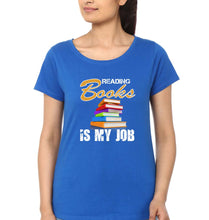Load image into Gallery viewer, Books T-Shirt for Women-Royal Blue-Ektarfa.online
