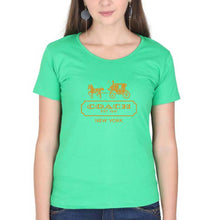 Load image into Gallery viewer, Coach T-Shirt for Women-XS(32 Inches)-Flag Green-Ektarfa.online
