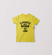 Load image into Gallery viewer, Legends are Born in June Kids T-Shirt for Boy/Girl-Yellow-Ektarfa.online
