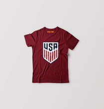 Load image into Gallery viewer, USA Football Kids T-Shirt for Boy/Girl-0-1 Year(20 Inches)-Maroon-Ektarfa.online
