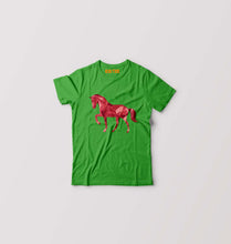 Load image into Gallery viewer, HORSE T-Shirt for Boy/Girl-0-1 Year(20 Inches)-Flag Green-Ektarfa.online
