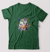 Load image into Gallery viewer, Tiger T-Shirt for Men-Bottle Green-Ektarfa.online
