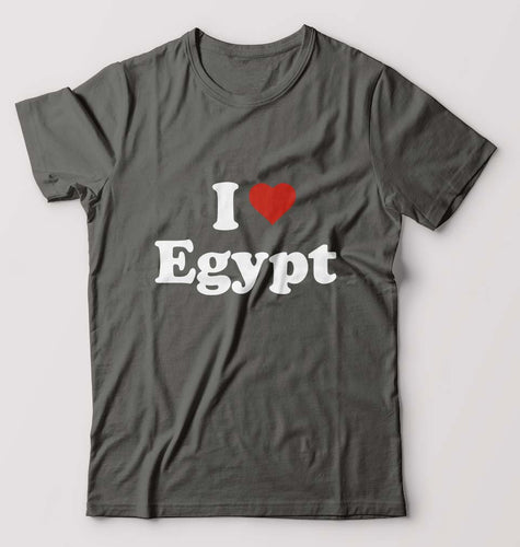 I Love Egypt T-Shirt for Men-Charcoal-Ektarfa.online