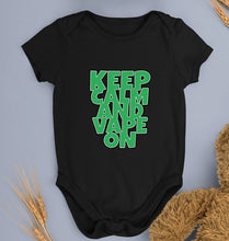 Load image into Gallery viewer, keep calm and vape on Kids Romper For Baby Boy/Girl-0-5 Months(18 Inches)-Black-Ektarfa.online
