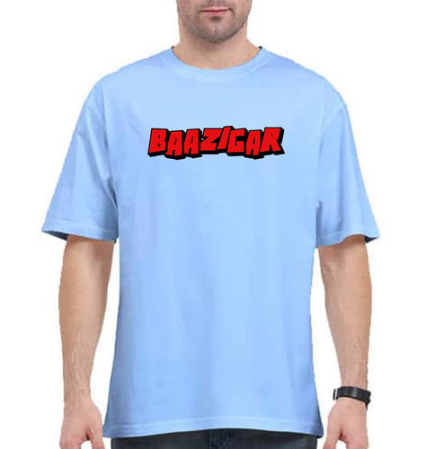 Baazigar Oversized T-Shirt for Men-Baby Blue-Ektarfa.online