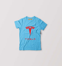 Load image into Gallery viewer, Tesla Kids T-Shirt for Boy/Girl-Light Blue-Ektarfa.online
