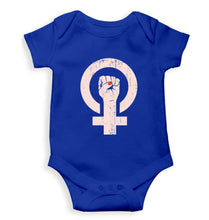 Load image into Gallery viewer, Feminist Kids Romper For Baby Boy/Girl-0-5 Months(18 Inches)-Royal Blue-Ektarfa.online
