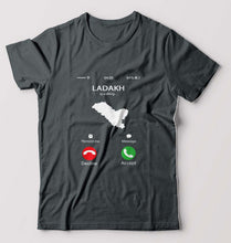 Load image into Gallery viewer, Ladakh Calling T-Shirt for Men-Steel grey-Ektarfa.online
