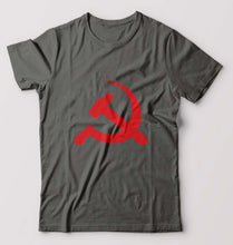 Load image into Gallery viewer, Communist party T-Shirt for Men-S(38 Inches)-Charcoal-Ektarfa.online
