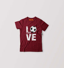Load image into Gallery viewer, Love Football Kids T-Shirt for Boy/Girl-0-1 Year(20 Inches)-Maroon-Ektarfa.online
