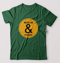 Load image into Gallery viewer, Muslim T-Shirt for Men-S(38 Inches)-Bottle Green-Ektarfa.online
