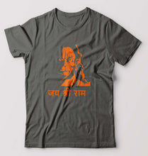 Load image into Gallery viewer, Jai Shree Ram T-Shirt for Men-S(38 Inches)-Charcoal-Ektarfa.online
