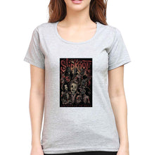 Load image into Gallery viewer, Slipknot T-Shirt for Women-XS(32 Inches)-Grey Melange-Ektarfa.online
