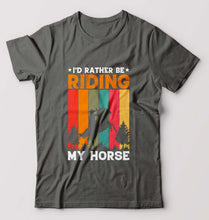 Load image into Gallery viewer, Horse Riding T-Shirt for Men-Charcoal-Ektarfa.online
