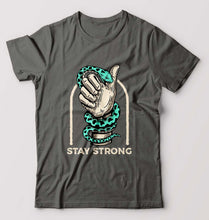 Load image into Gallery viewer, Stay Strong T-Shirt for Men-S(38 Inches)-Charcoal-Ektarfa.online
