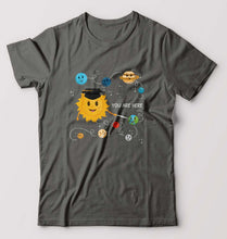 Load image into Gallery viewer, Solar System T-Shirt for Men-S(38 Inches)-Charcoal-Ektarfa.online
