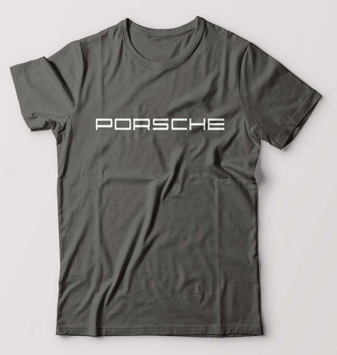 Porsche T-Shirt for Men-S(38 Inches)-Charcoal-Ektarfa.online