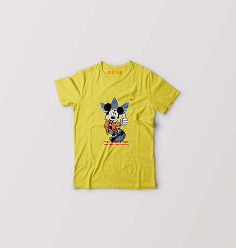 Mickey Kids T-Shirt for Boy/Girl-Mustard Yellow-Ektarfa.online