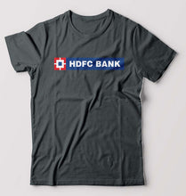 Load image into Gallery viewer, HDFC Bank T-Shirt for Men-S(38 Inches)-Steel grey-Ektarfa.online
