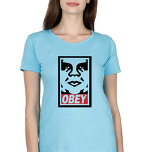 Load image into Gallery viewer, Obey T-Shirt for Women-XS(32 Inches)-SkyBlue-Ektarfa.online
