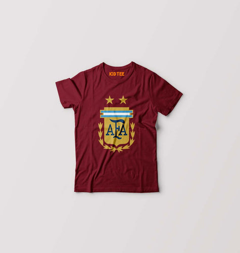 Argentina Football Kids T-Shirt for Boy/Girl-0-1 Year(20 Inches)-Maroon-Ektarfa.online