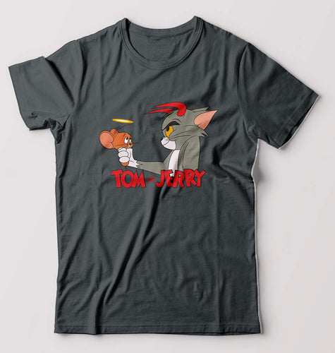 Tom and Jerry T-Shirt for Men-Steel grey-Ektarfa.online