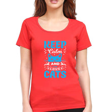 Load image into Gallery viewer, Cat T-Shirt for Women-RED-Ektarfa.online
