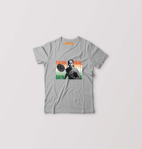Saina Nehwal Kids T-Shirt for Boy/Girl-Grey Melange-Ektarfa.online