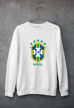 Load image into Gallery viewer, Brazil Football Unisex Sweatshirt for Men/Women-White-Ektarfa.online
