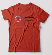 Load image into Gallery viewer, Mercedes AMG Petronas F1 T-Shirt for Men-S(38 Inches)-Brick Red-Ektarfa.online

