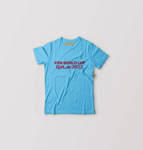 FIFA World Cup Qatar 2022 T-Shirt for Boy/Girl-Light Blue-Ektarfa.online