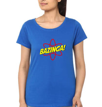 Load image into Gallery viewer, Sheldon Cooper Bazinga T-Shirt for Women-XS(32 Inches)-Royal Blue-Ektarfa.online
