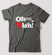 Load image into Gallery viewer, Fish Funny T-Shirt for Men-S(38 Inches)-Charcoal-Ektarfa.online
