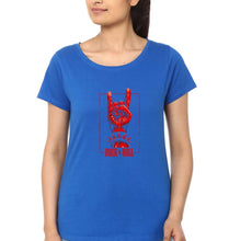 Load image into Gallery viewer, Rock &amp; Roll T-Shirt for Women-Royal Blue-Ektarfa.online
