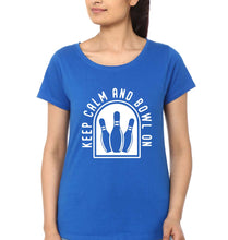 Load image into Gallery viewer, Bowling T-Shirt for Women-Royal Blue-Ektarfa.online
