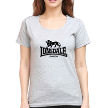 Load image into Gallery viewer, Lonsdale T-Shirt for Women-XS(32 Inches)-Grey Melange-Ektarfa.online
