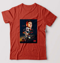 Load image into Gallery viewer, Max Verstappen T-Shirt for Men-S(38 Inches)-Brick Red-Ektarfa.online

