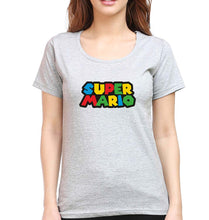 Load image into Gallery viewer, Super Mario T-Shirt for Women-XS(32 Inches)-Grey Melange-Ektarfa.online
