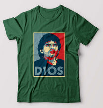Load image into Gallery viewer, Diego Maradona T-Shirt for Men-S(38 Inches)-Dark Green-Ektarfa.online
