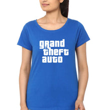 Load image into Gallery viewer, Grand Theft Auto (GTA) T-Shirt for Women-XS(32 Inches)-Royal Blue-Ektarfa.online
