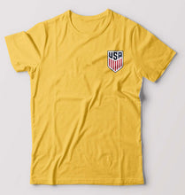 Load image into Gallery viewer, USA Football T-Shirt for Men-S(38 Inches)-Golden Yellow-Ektarfa.online
