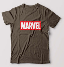 Load image into Gallery viewer, Marvel T-Shirt for Men-S(38 Inches)-Olive green-Ektarfa.online
